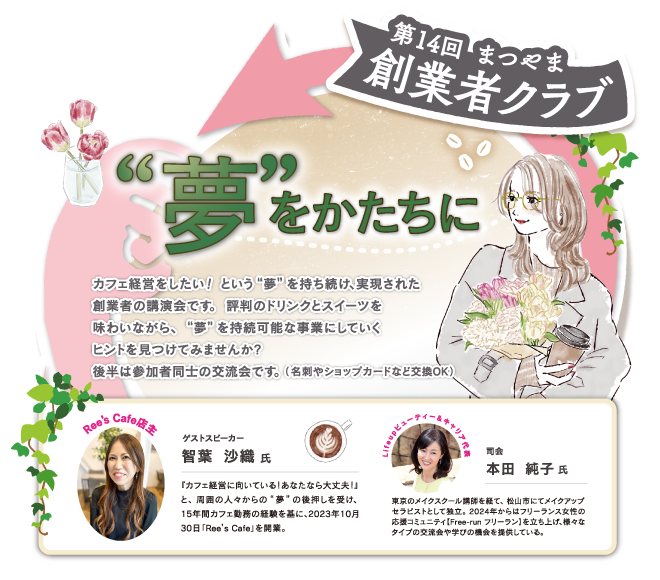 第14回　まつやま創業者クラブ　「“夢”をかたちに」